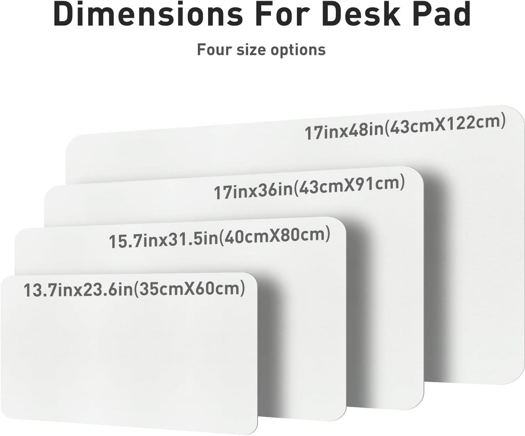 Leather Desk Pad Protector, Mouse Pad, Office Desk Mat, Non-Slip PU Leather Desk Blotter, Laptop Desk Pad, Waterproof Desk Writing Pad for Office and Home (Off-White,31.5" x 15.7") - view 7