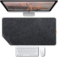 Felt Desk Mat,Non-Slip Mouse Pad, 27.5"x11.8" Office Supplies Desk Protector, Desk Accessories for Home and Office (Black)