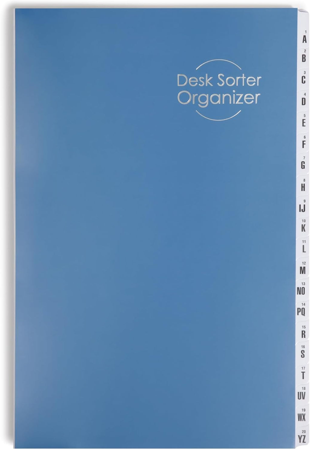 Expandable Office Desk File Sorter, Office Supplies, Alphabetic (A-Z) and Numeric(1-20) Desk Organizer, 20 Indexing Dividers, Laminated Tabs, Legal Size, Blue, Office Desk Accessories (89237) - view 5