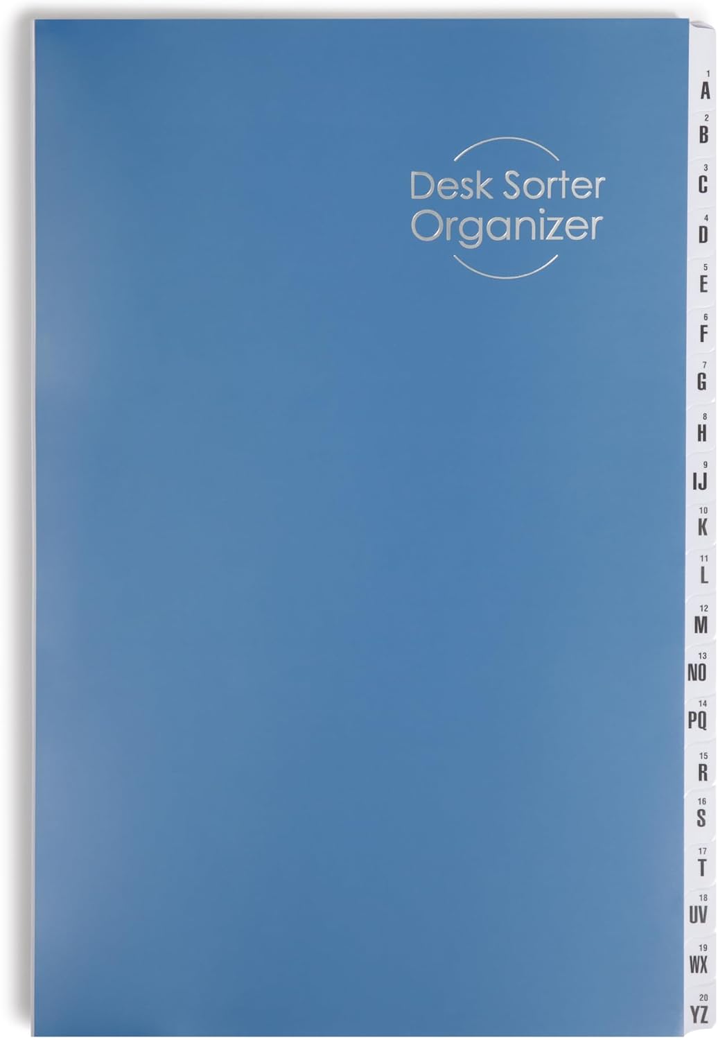 Expandable Office Desk File Sorter, Office Supplies, Alphabetic (A-Z) and Numeric(1-20) Desk Organizer, 20 Indexing Dividers, Laminated Tabs, Legal Size, Blue, Office Desk Accessories (89237) - view 5