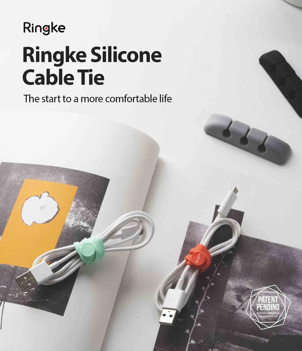 Silicone Cable Ties [Reusable Cable Management] Flexible Cord Organizer, Adjustable Length Long-lasting Durable Cable Clips - 15 Pack - view 2