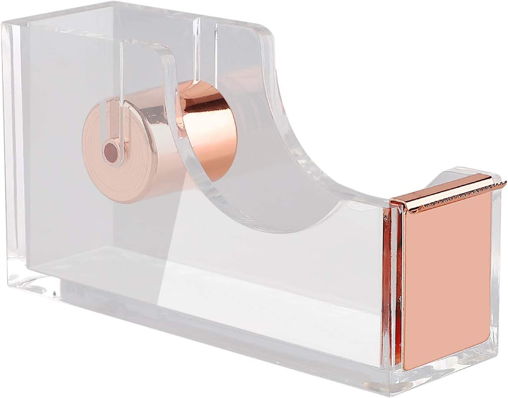 Rosegold Desk Accessory Kit,Set of Stapler, Staple Remover,1000pcs Staples,Tape Dispenser,Big Diamond Ballpoint Pen and 10pcs Binder Clips - view 3