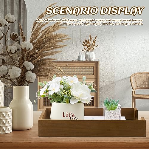 3 Pcs Stackable Wood Letter Tray A4 Size Desk File Organizer - view 5