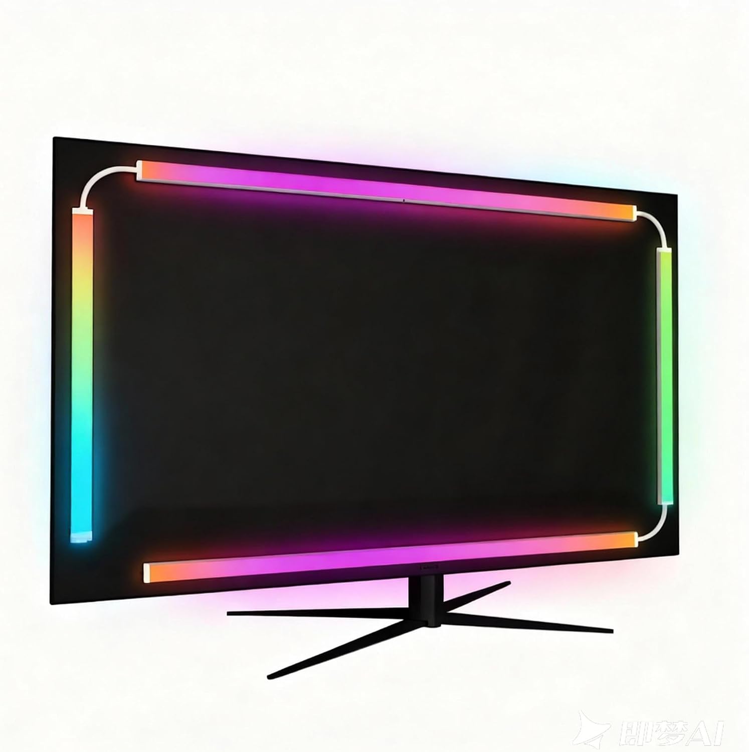 RGB Monitor Backlight with Screen Sync, Dual USB Powered Ambient Lighting Kit for 24 Inch PC Monitors, Music Mode, Dynamic Dreamcolor Gaming Lights for Desk Setup (4 Sides - 24 inch)