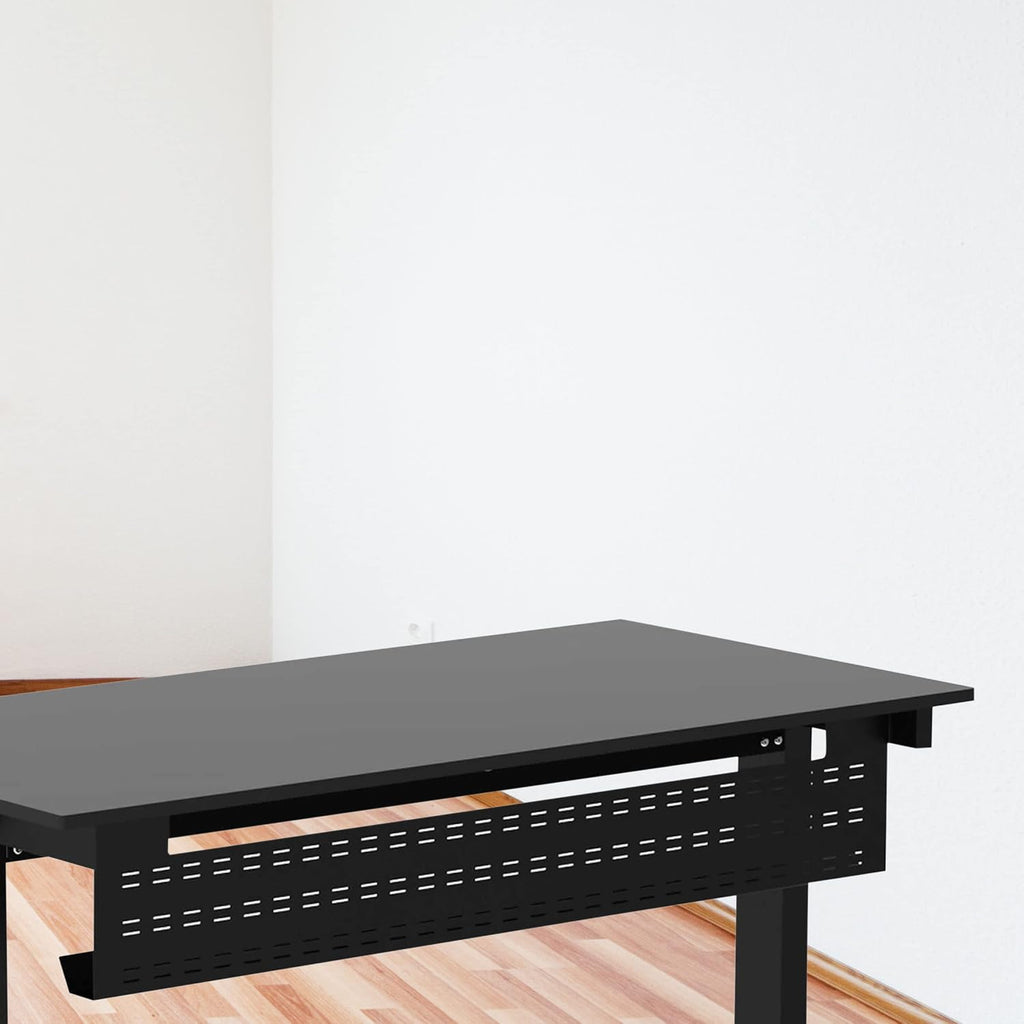 Stand Up Desk Store Under Desk Cable Management Tray Black Horizontal Computer Cord Raceway and Modesty Panel (Black, 51") - view 3
