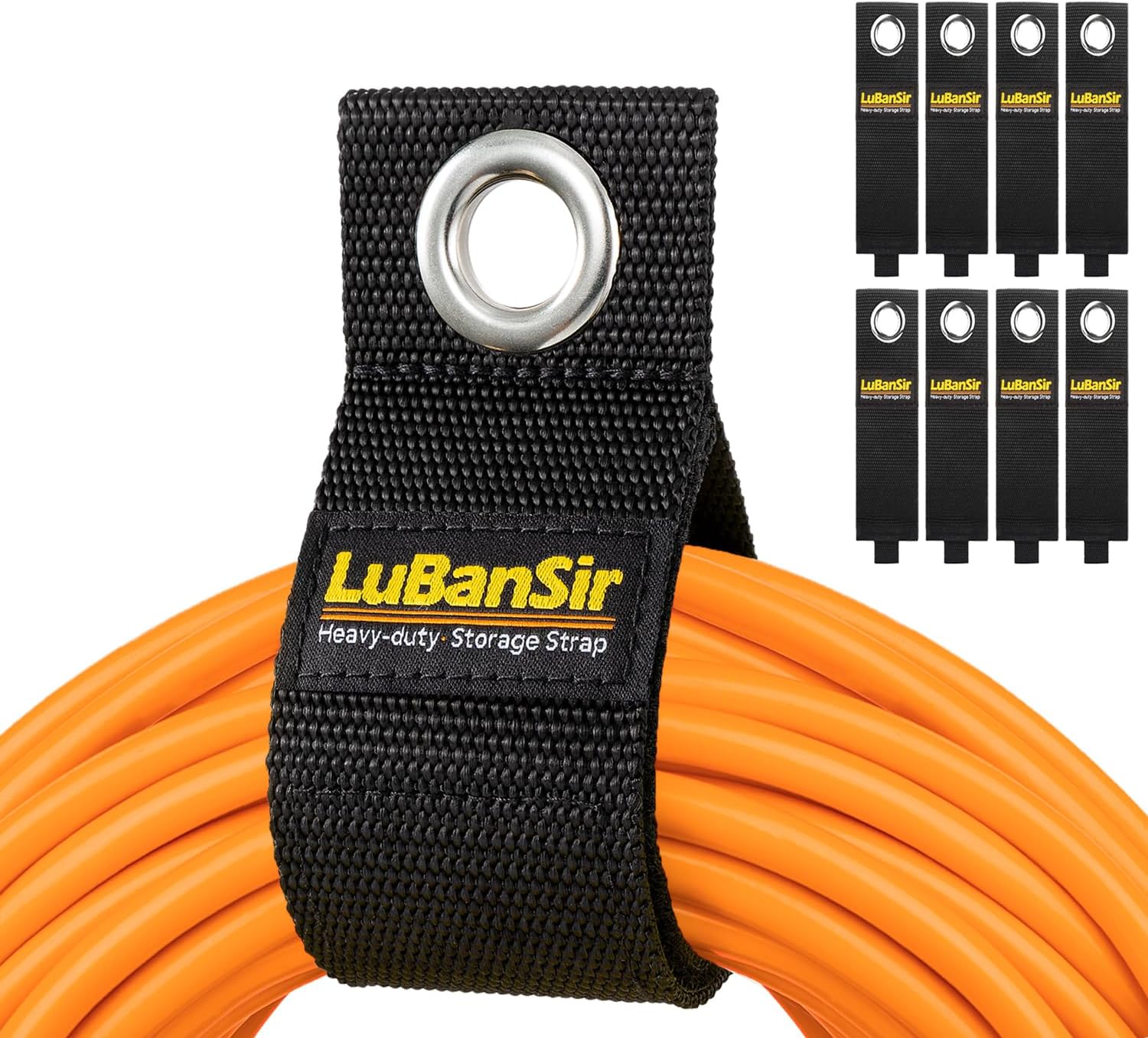 9 Pack Extension Cord Holder, 17-Inch for Garage Organization | Extension Cord Storage Straps for Garden Hose Storage and Garage Wall Organization