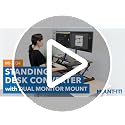 Mount-It! Standing Desk Converter Dual Monitor, 2 Screen Mounts Included, Height Adjustable Desk Riser in Black, Stand Up Desk Convertor Large 36" Wide, Sit Stand Convertor with Manual Lift Gas Spring - view 7