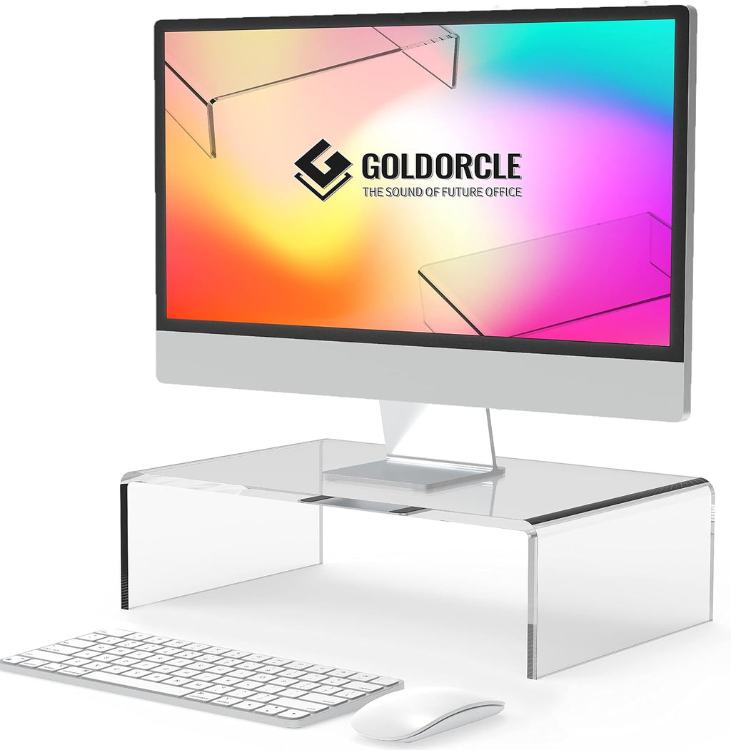 Acrylic Monitor Stand Riser Clear Computer Monitor Stand (Big) - view 7