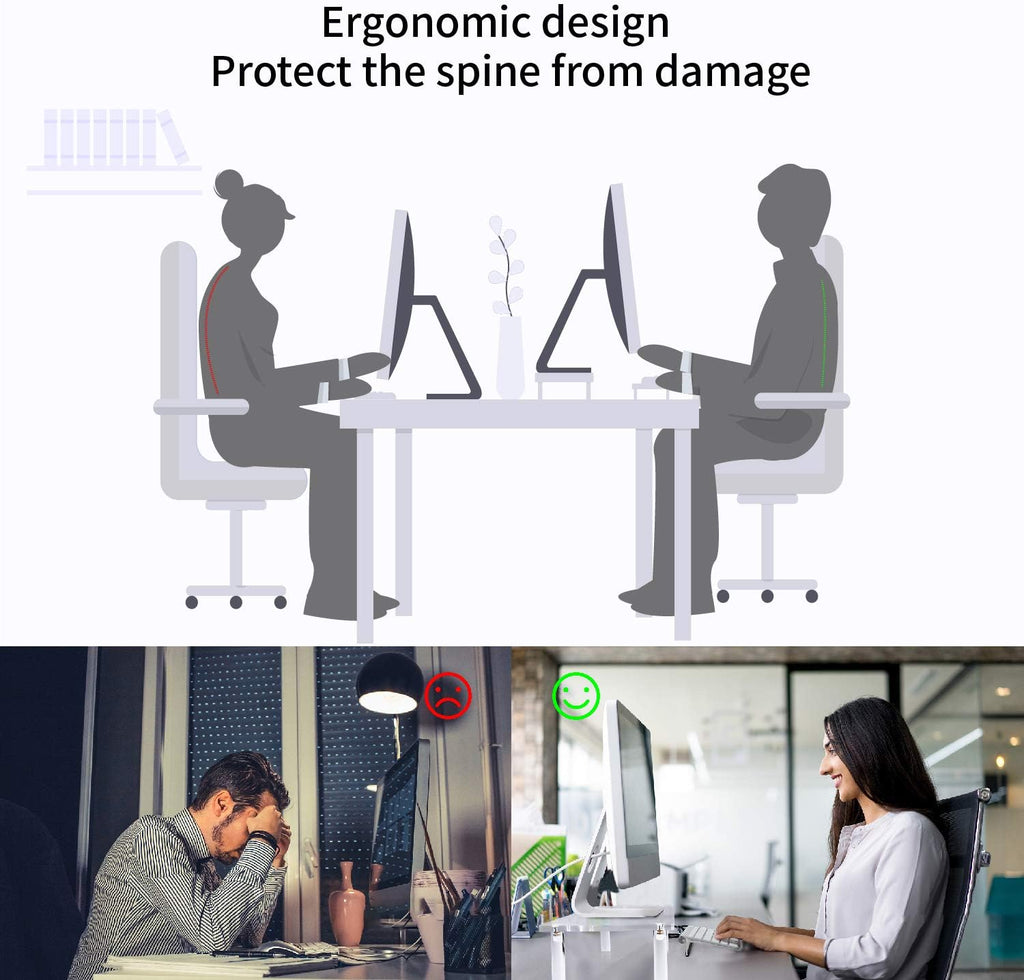 20x7.5 Acrylic Monitor Stand Riser, Clear Computer Stand for Laptop, iMac, Pc, Printer, Desktop Ergonomic,Desk Riser Work from Home Accessories Office Supplies Platform Save Space - view 3