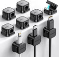 9 Pack Magnetic Cable Clips, Cord Organizer Adhesive Wire Holder | Home Nightstand Office Desk Accessories, Car Wall Organization, Phone Charger Cord Holder Management, Cable Smooth Adjustable