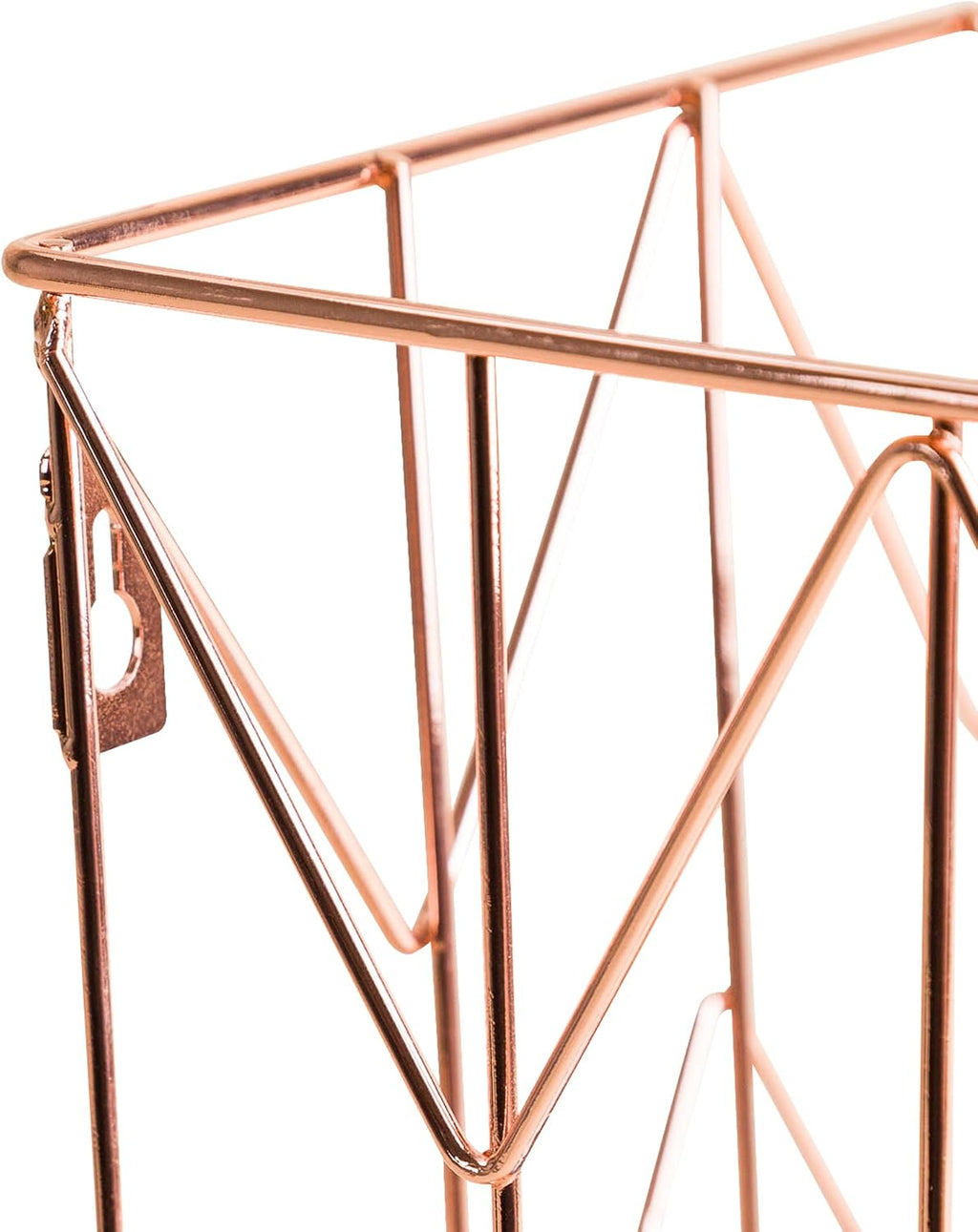 Hanging File Desk Organizer, Rose Gold Wire Metal - 854U02-06 - view 3