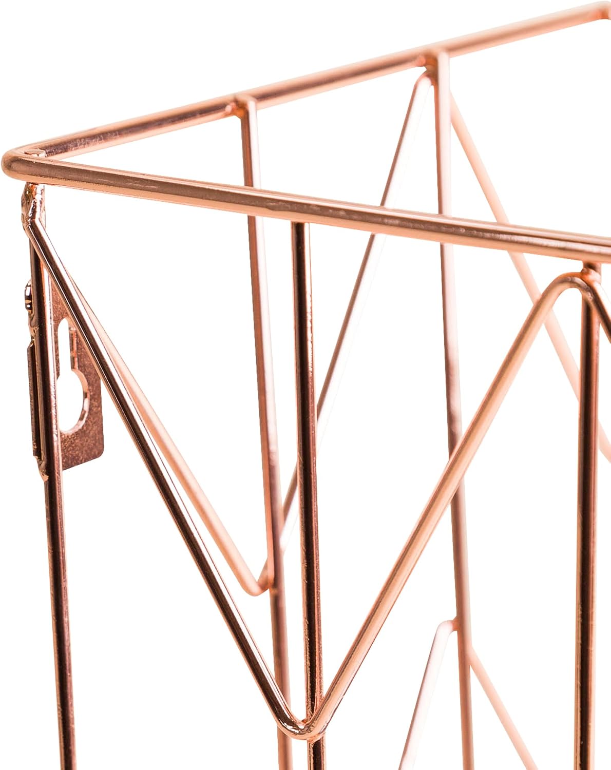 Hanging File Desk Organizer, Rose Gold Wire Metal - 854U02-06 - view 3
