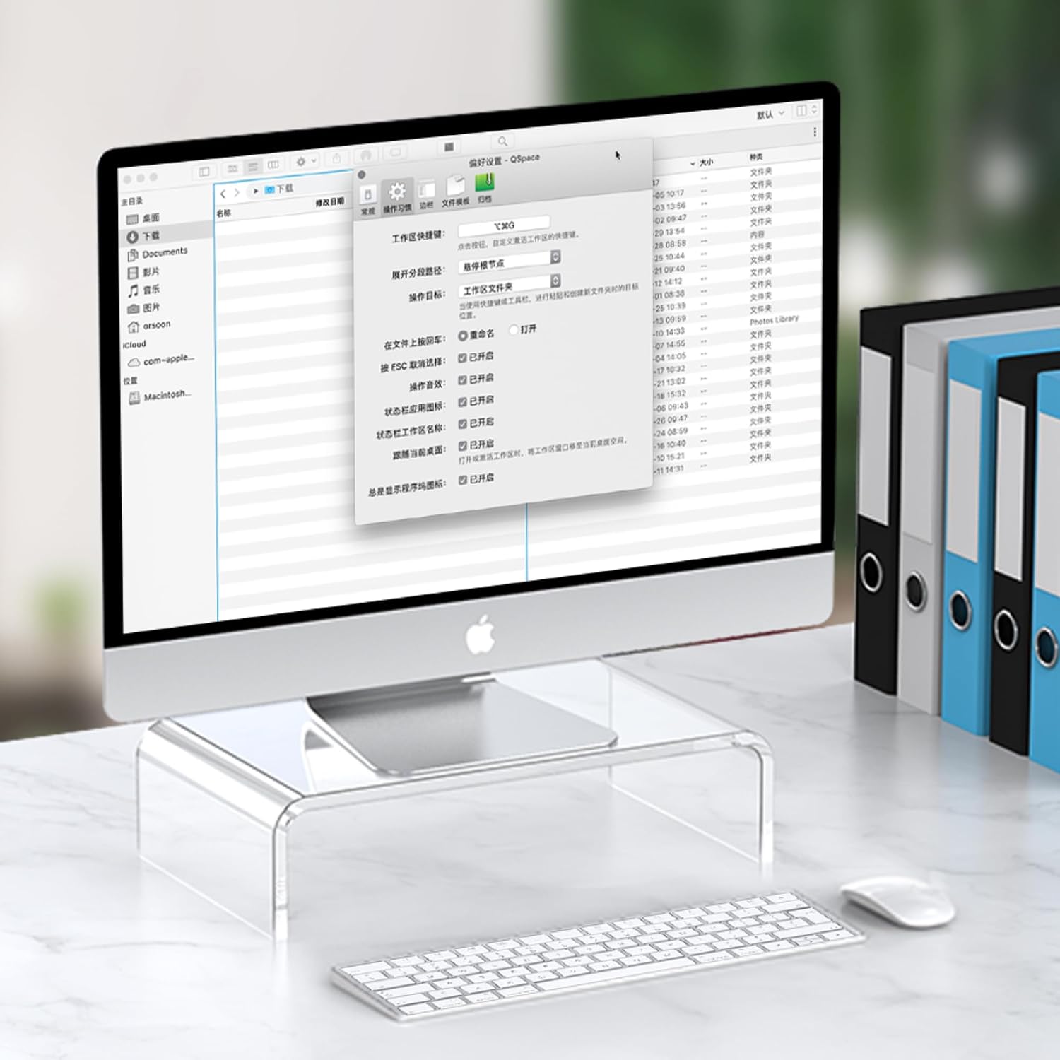 Acrylic monitor stand riser clear laptop stand riser L12.5 xW7.5 xH4 | computer & laptop stand for desk, compatible with all notebooks and monitor, decoration for office & home transparent - view 5