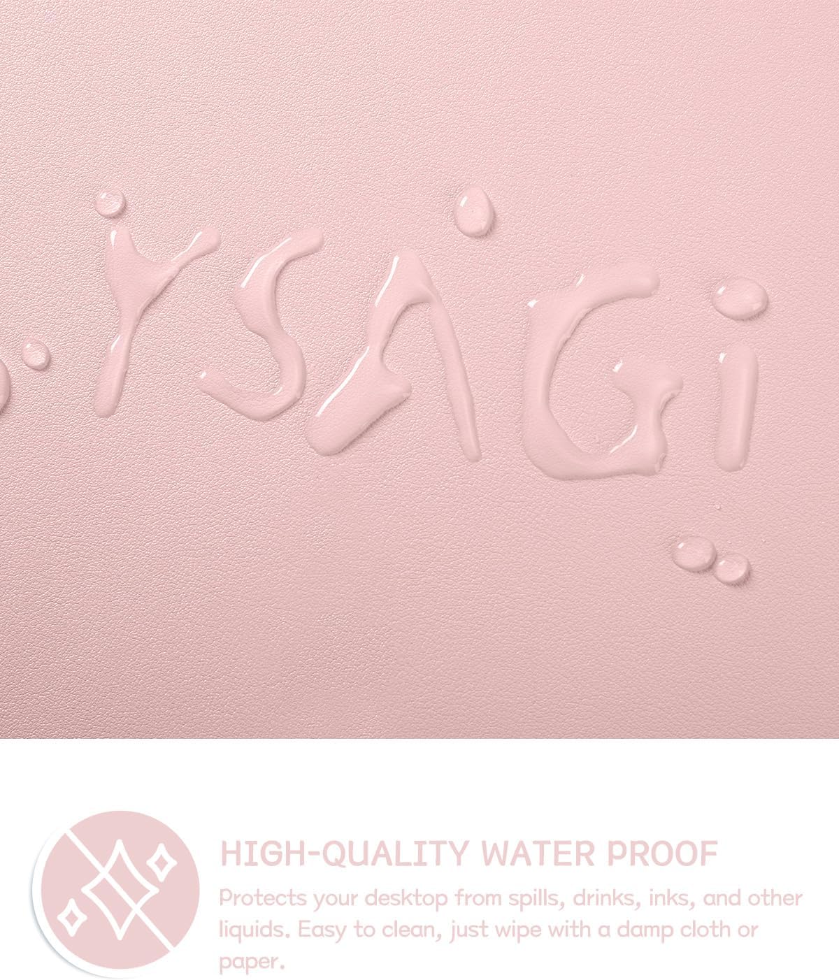 Writing Desk Pad Protector, Anti-Slip Thin Mousepad for Computers,Office Desk Accessories Laptop Waterproof Desk Protector for Office Decor and Home (Pink, 35.4" x 17") - view 3