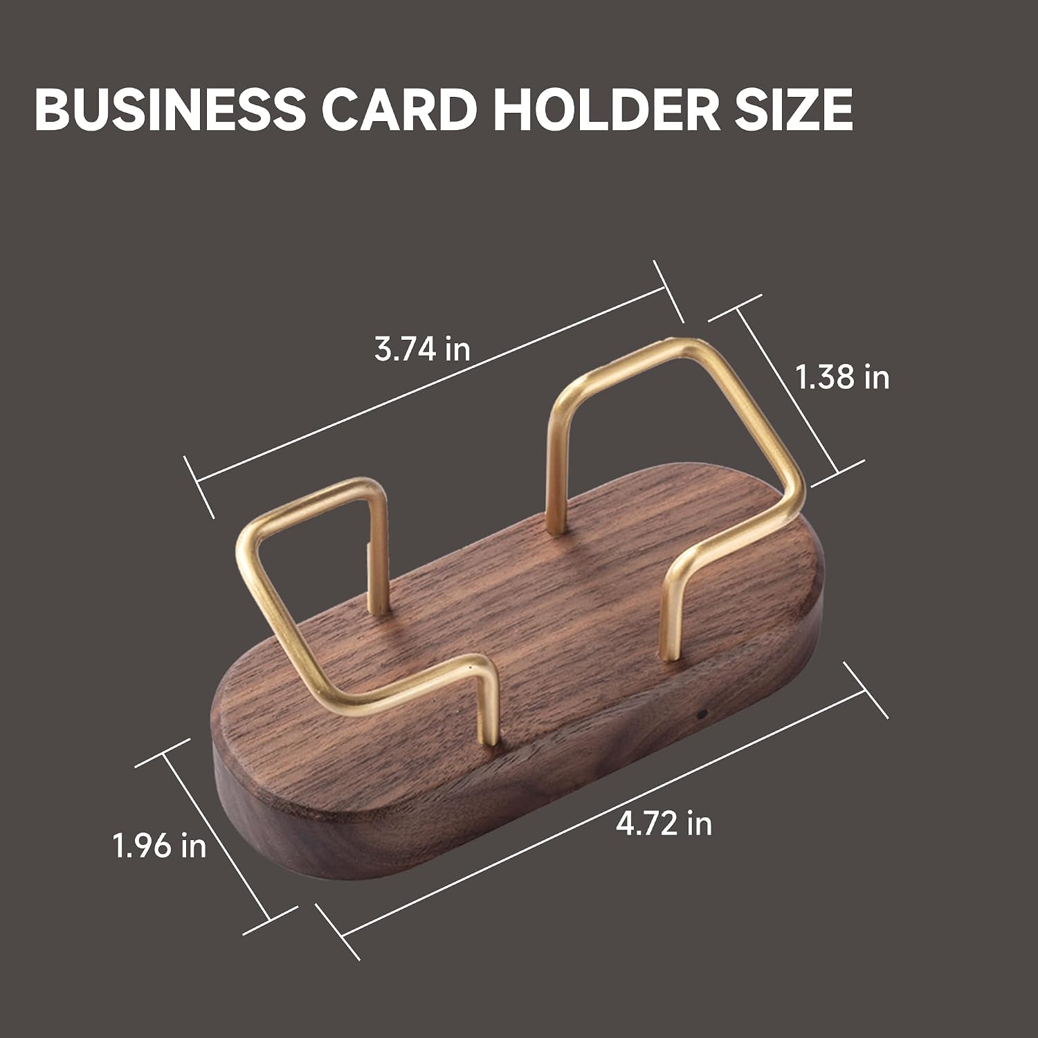 Business Card Holder for Desk, Wooden Creative Business Card Display for Desk, Wood Business Card Stand for Office, Tabletop (Walnut 1pack) - view 7