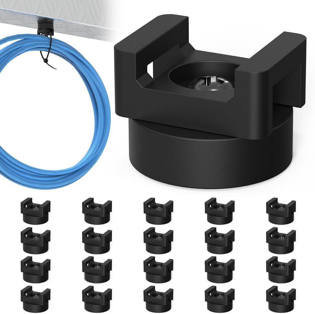 110 Pcs Magnetic Zip Tie Mount Kit(100 zip ties 10 Magnet base) Strong magnetic wire holder, Magnet Cable Tie Clips Holder Wire Management Clips for Home Office Marine Electrical Wiring Organization - view 7