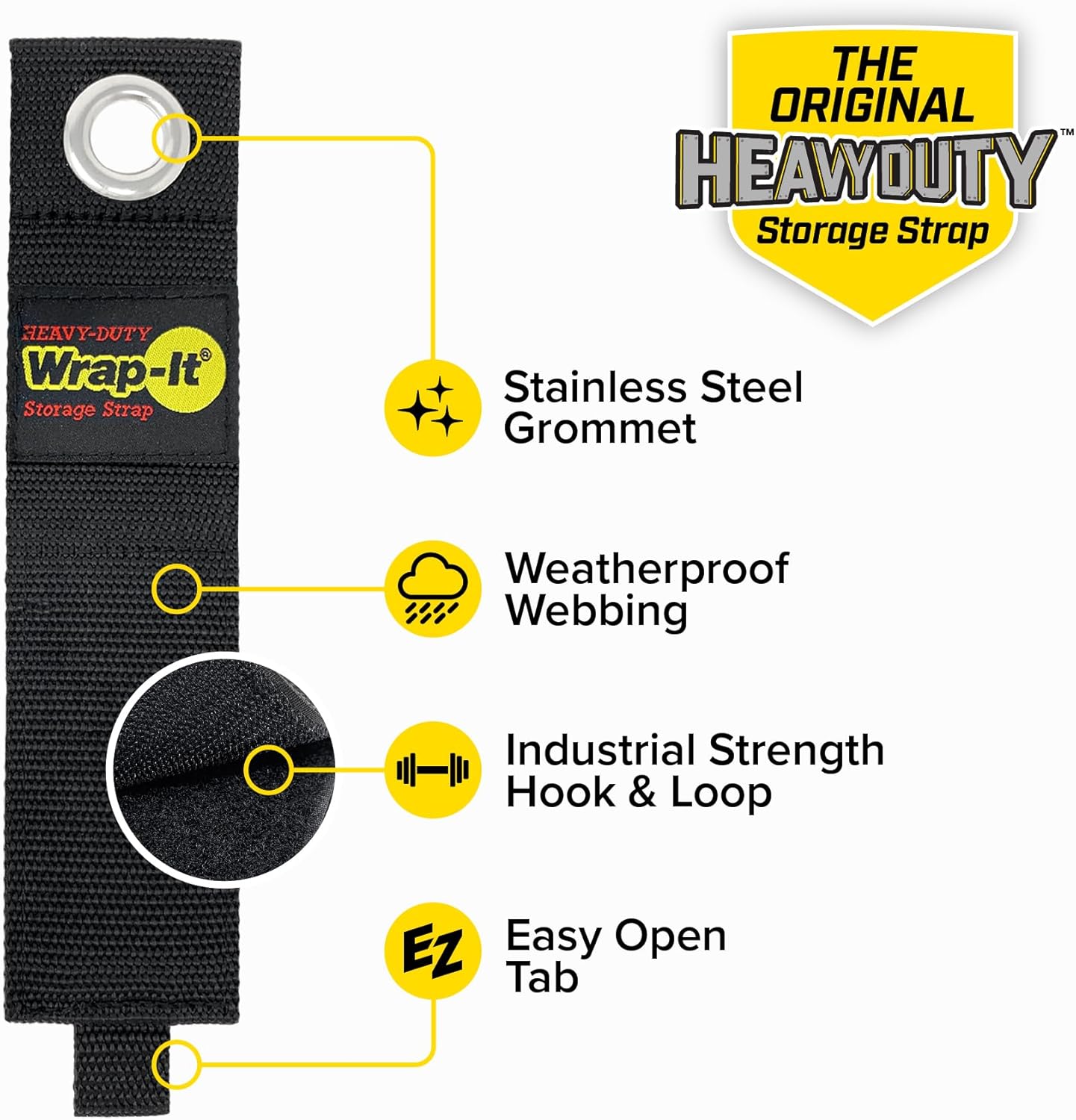 Heavy-Duty Straps (Assorted 12 Pack) | Hanging Extension Cord Organizer for Cable Management and Storage on Garage Wall, RV Gadgets and Appliances - view 5