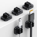 5Pack Cable Spring Holder Clips, Cord Organizer for Desk - Adjustable Cord Wire Holder Keeper, Phone Charger Organizer Clips, Wire Cable Management for Nightstand Wall Car Office Desktop | No-Residue Acrylic Adhesive, Phone Charger Wire Keeper, Cable Mana