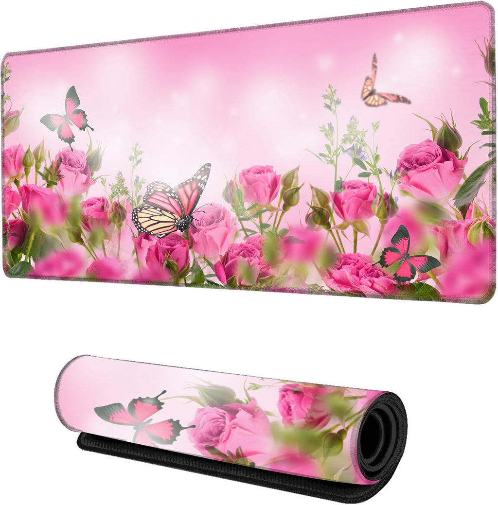 Desk Mat for Desktop,Extended Gaming Big Foot Forest Mouse Pad,Non-Slip Rubber Base Mousepad with Stitched Edges for Office Home Desk Decor,31.5X15.7 Inch - view 6