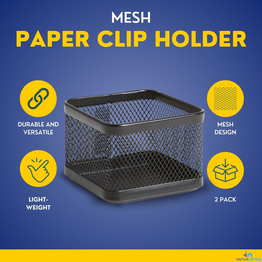 Mesh Paperclip Holder For desk, Paperclip Holder Desk Accessories Holder(2 Pack) - view 3