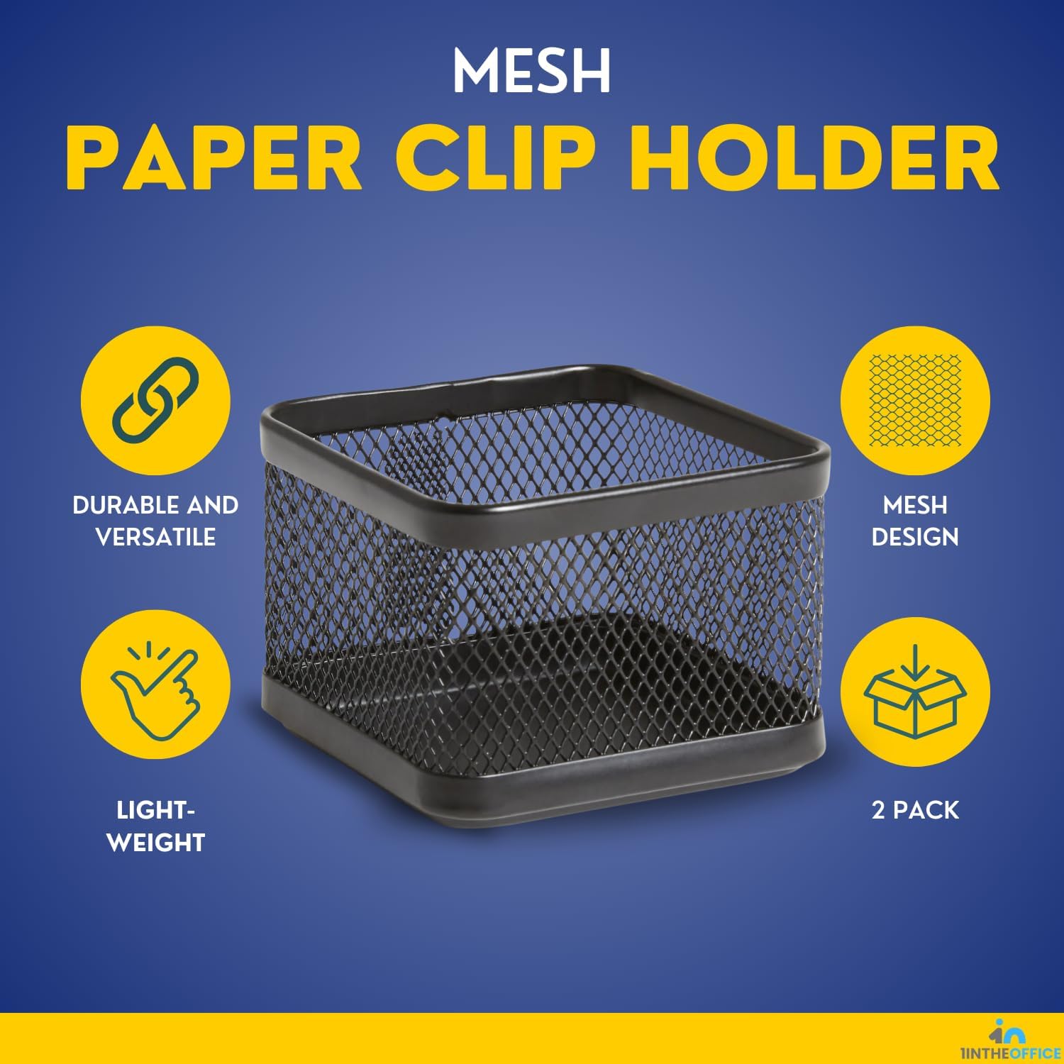 Mesh Paperclip Holder For desk, Paperclip Holder Desk Accessories Holder(2 Pack) - view 3