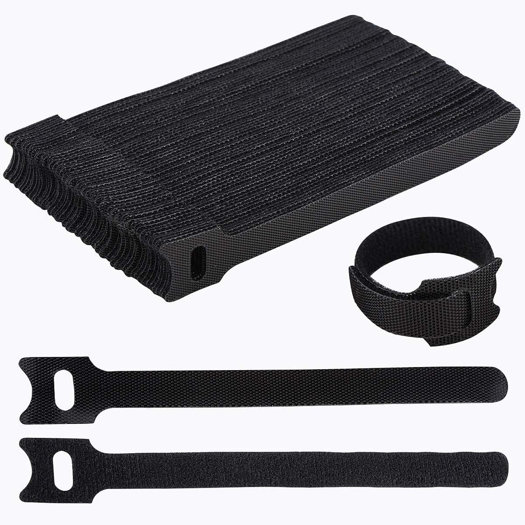 60 PCS 6 Inches Reusable Cable Ties, Adjustable Cord Straps Wire Organizer Cord Wrap and Hook Loop Cable Management