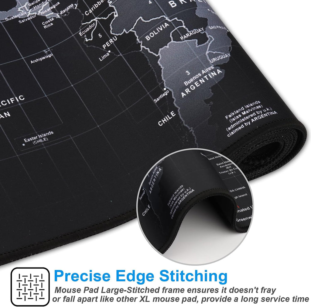 XXL professional large mouse pad & computer game mouse mat (35.4x15.7x0.1IN, map) (90 * 40 map) - view 5