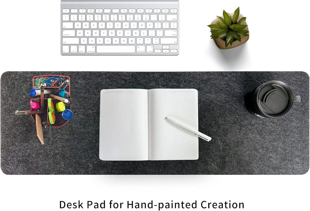 Felt Desk Mat, Computer Mat for Desk, Dark Gray (36x12Inches) | Non-Slip Large Felt Mouse Pad and Keyboard Mat, Felt Desk Pad for Office and Home, Desktop Protection - view 6