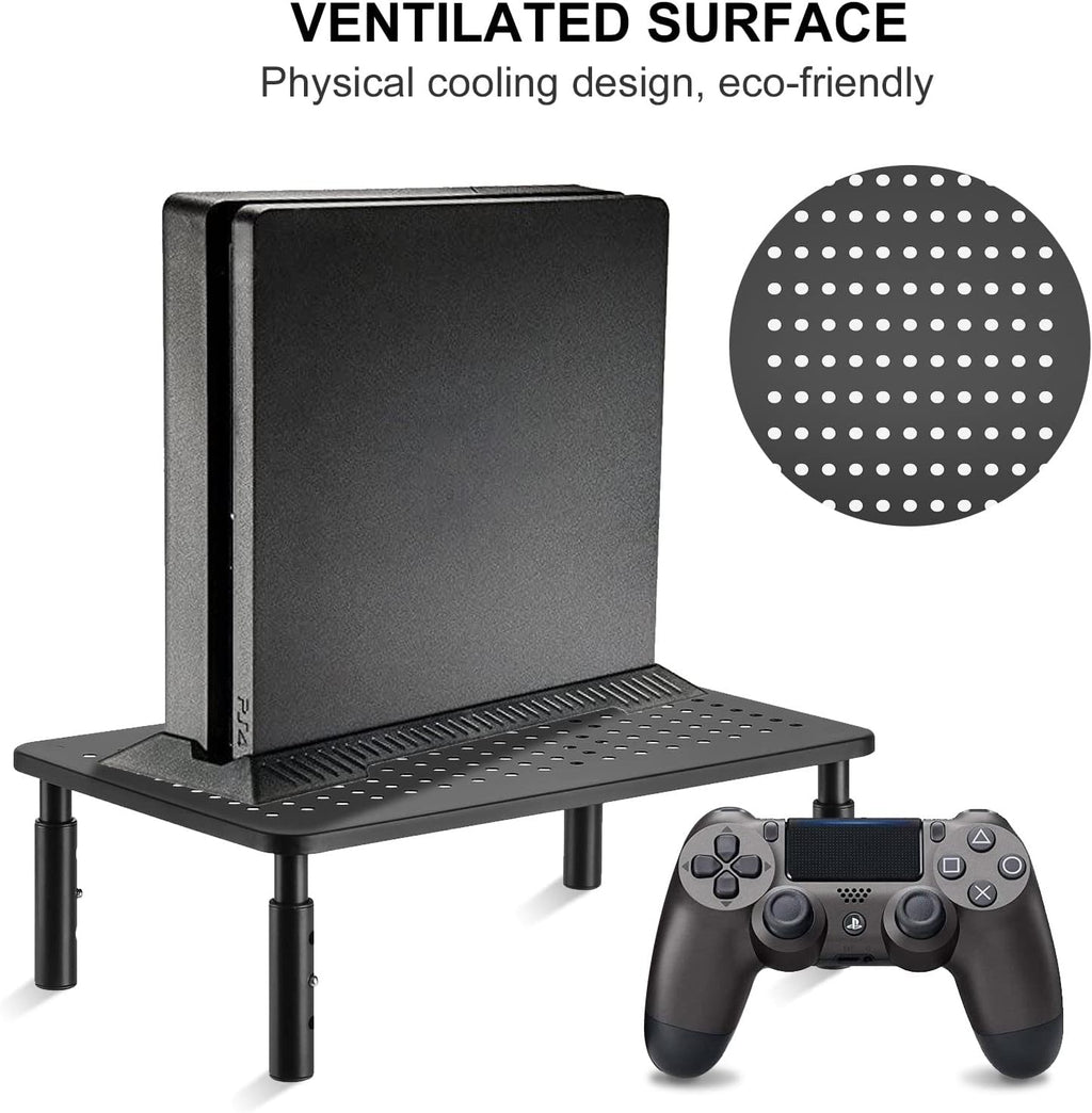 Computer Monitor Stand Riser,Monitor Riser for Laptop, Printer, Notebook and All Flat Screen TV Display with Vented Platform,3 Height Adjustable Laptop Riser,1 Pack,Black(MST003) - view 3