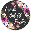 Fresh Out of f CKS Round Mouse pad,Funny Circular Mousepad,Mousepads,Desk Accessory,Cute Circular Mouse Pads Size 7.9 x 7.9 x 0.12 Inch