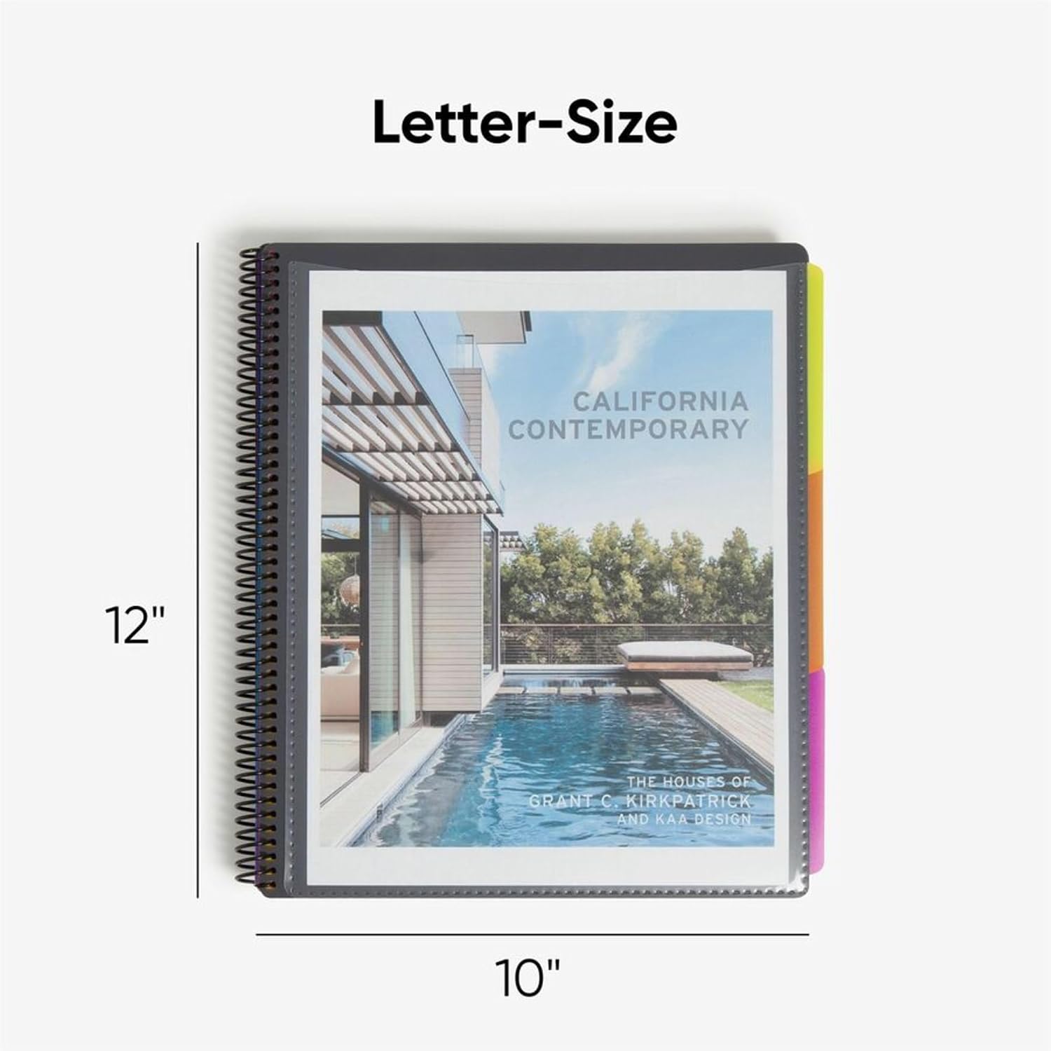 Project Organizer, 24 Pockets, Grey with Assorted Bright Tabs, Tear Resistant Poly, 1/3-Cut Tabs, Letter Size (89206) - view 7