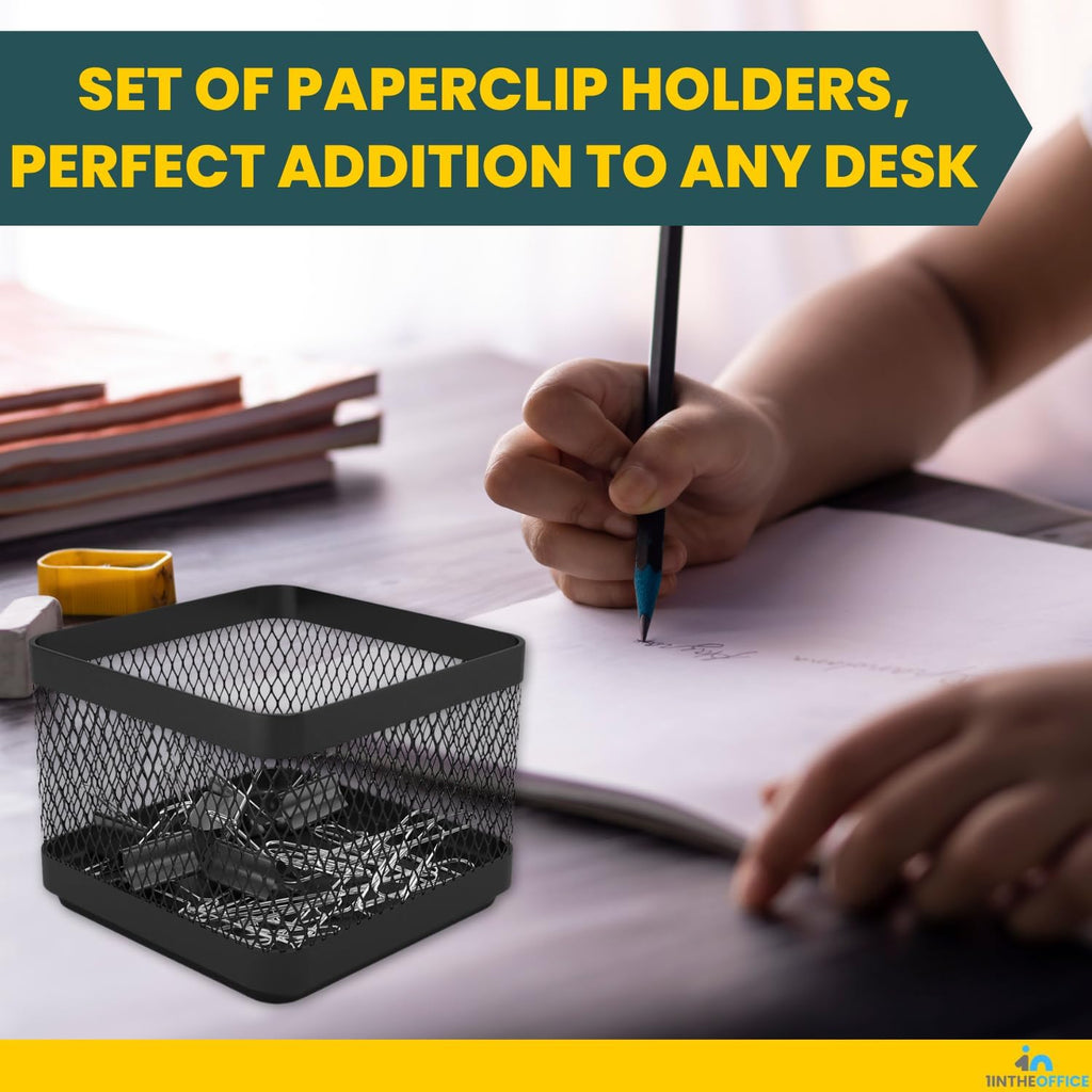 Mesh Paperclip Holder For desk, Paperclip Holder Desk Accessories Holder(2 Pack) - view 8
