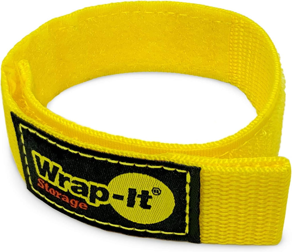 Quick-Straps - 12" (12 Pack) Yellow - Extension Cord Holder for RV and Boat Organizing | Extension Cord Holder for RV and Boat Organizing