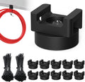 110 Pcs Magnetic Zip Tie Mount Kit(100 zip ties 10 Magnet base) Strong magnetic wire holder, Magnet Cable Tie Clips Holder Wire Management Clips for Home Office Marine Electrical Wiring Organization