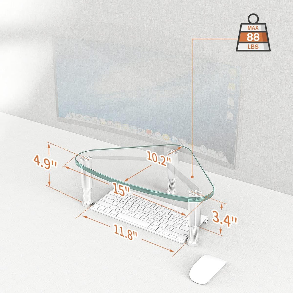 2 Pack Computer Monitor Riser | Triangle Desktop Universal Corner Stand for Computer Monitor & Laptop HD01T-203 - view 6