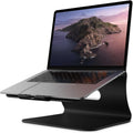 Laptop stand, aluminum notebook holder riser heat-vent for 11-16 inches notebook (black)