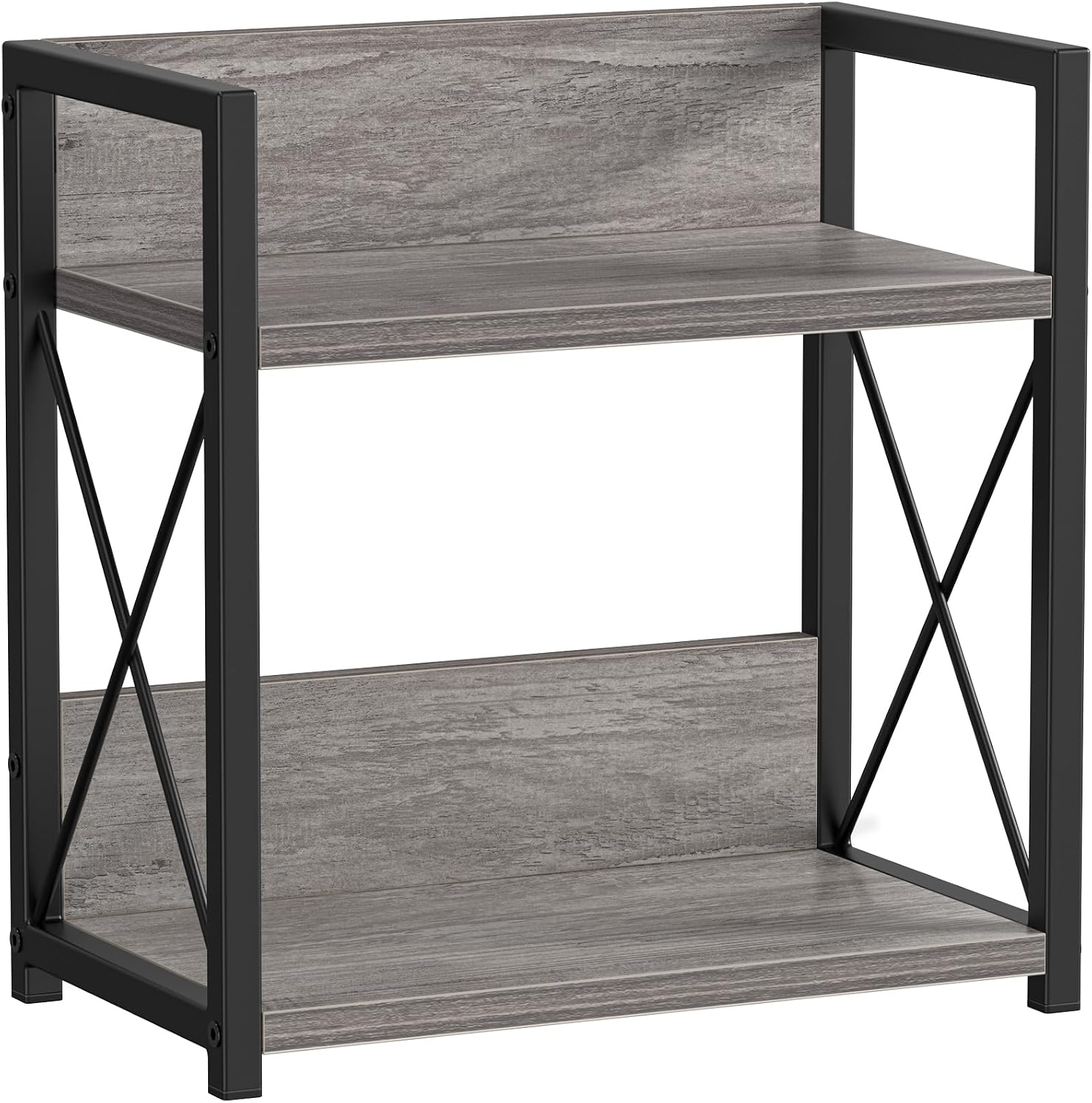 Countertop Organizer, 2 Tier Coffee Station Organizer for Desktop, Wood Counter Shelf Spice Rack for Kitchen (Black, M) - view 5