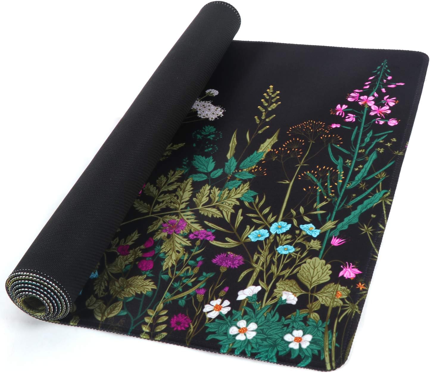 Desk Mat, Large Desk Mouse Pad for Desk,Home Office - Green Weeds | Desk Protector,Cottagecore Mouse Pad for Women with Smooth Lycra, Water-resistant, Non-slip Rubber Base and Stitched Edges - view 5