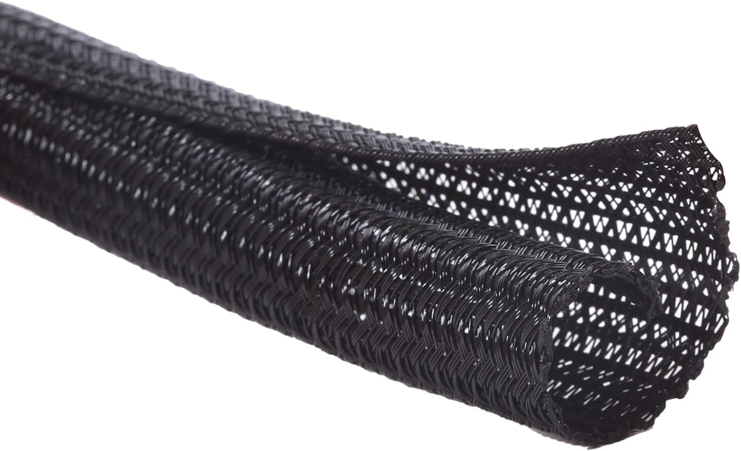 10ft - 1/2 inch cord protector wire loom tubing cable sleeve split sleeving for USB cable power cord audio video cable – protect cat from chewing - black