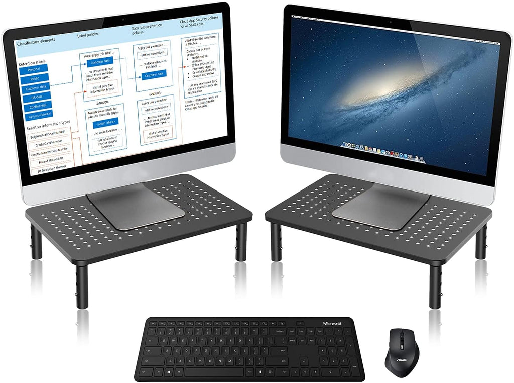 Monitor Stand Riser, Metal Computer Stand, 3 Height Adjustable Screen Riser with Mesh Platform for PS4, Laptop, Printer, Notebook and All Flat Screen, Holds Up to 20KG | 3 Height Adjustable Desk Riser for PS4, Laptop, Printer, Notebook and All Flat Screen - view 6