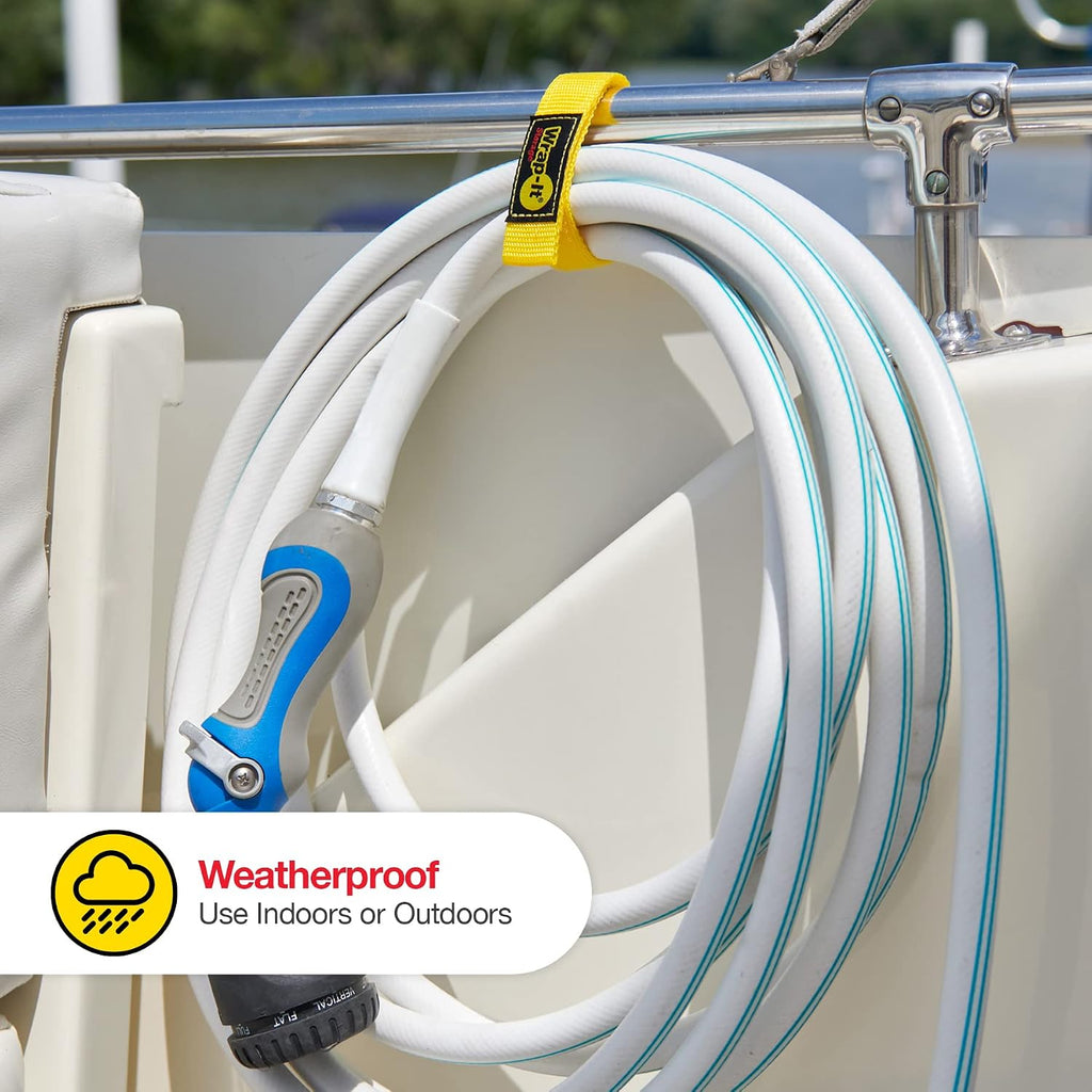 Quick-Straps - 12" (12 Pack) Yellow - Extension Cord Holder for RV and Boat Organizing | Extension Cord Holder for RV and Boat Organizing - view 2