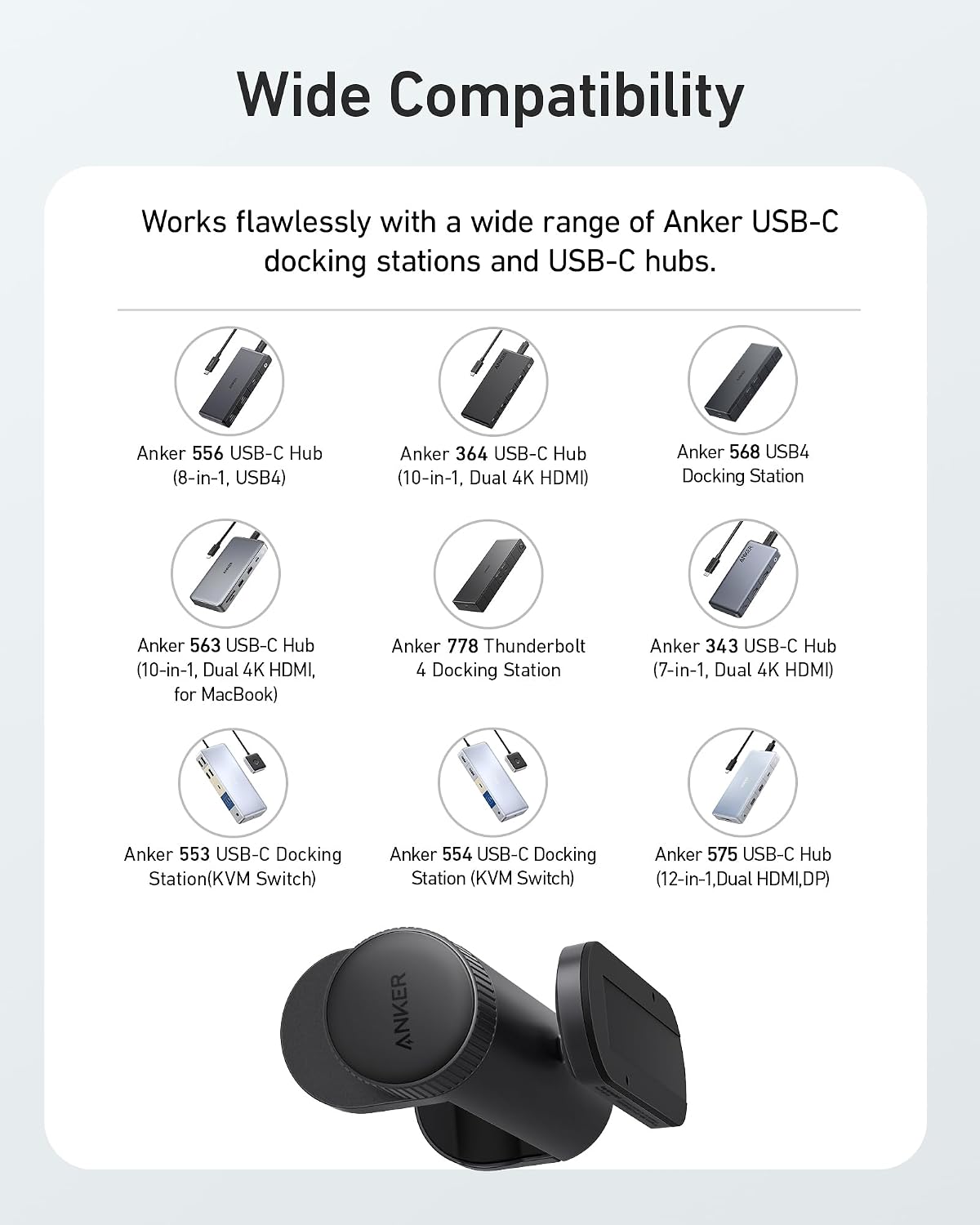 Hub Mounting Kit, Adjustable Design for Clutter-Free Desk Setup | Compatible with USB-C Hubs, USB4 Docking Stations, Thunderbolt 4 Docking Stations and More - view 5