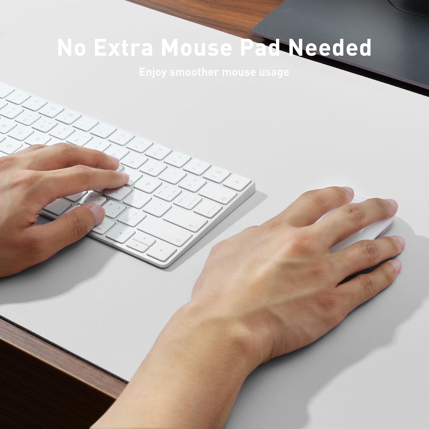 Leather Desk Pad Protector, Mouse Pad, Office Desk Mat, Non-Slip PU Leather Desk Blotter, Laptop Desk Pad, Waterproof Desk Writing Pad for Office and Home (Off-White,31.5" x 15.7") - view 4