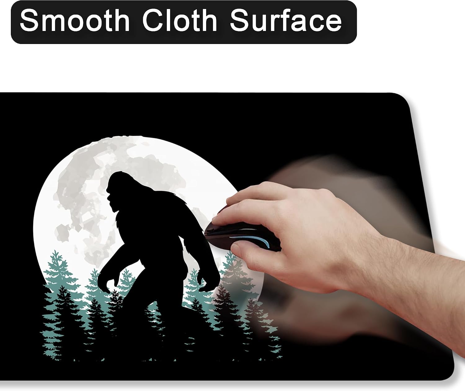 Desk Mat for Desktop,Extended Gaming Big Foot Forest Mouse Pad,Non-Slip Rubber Base Mousepad with Stitched Edges for Office Home Desk Decor,31.5X15.7 Inch - view 3