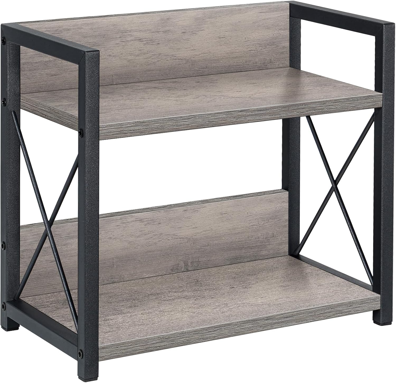 Countertop Organizer, 2 Tier Coffee Station Organizer for Desktop, Wood Counter Shelf Spice Rack for Kitchen (Black, M) - view 3
