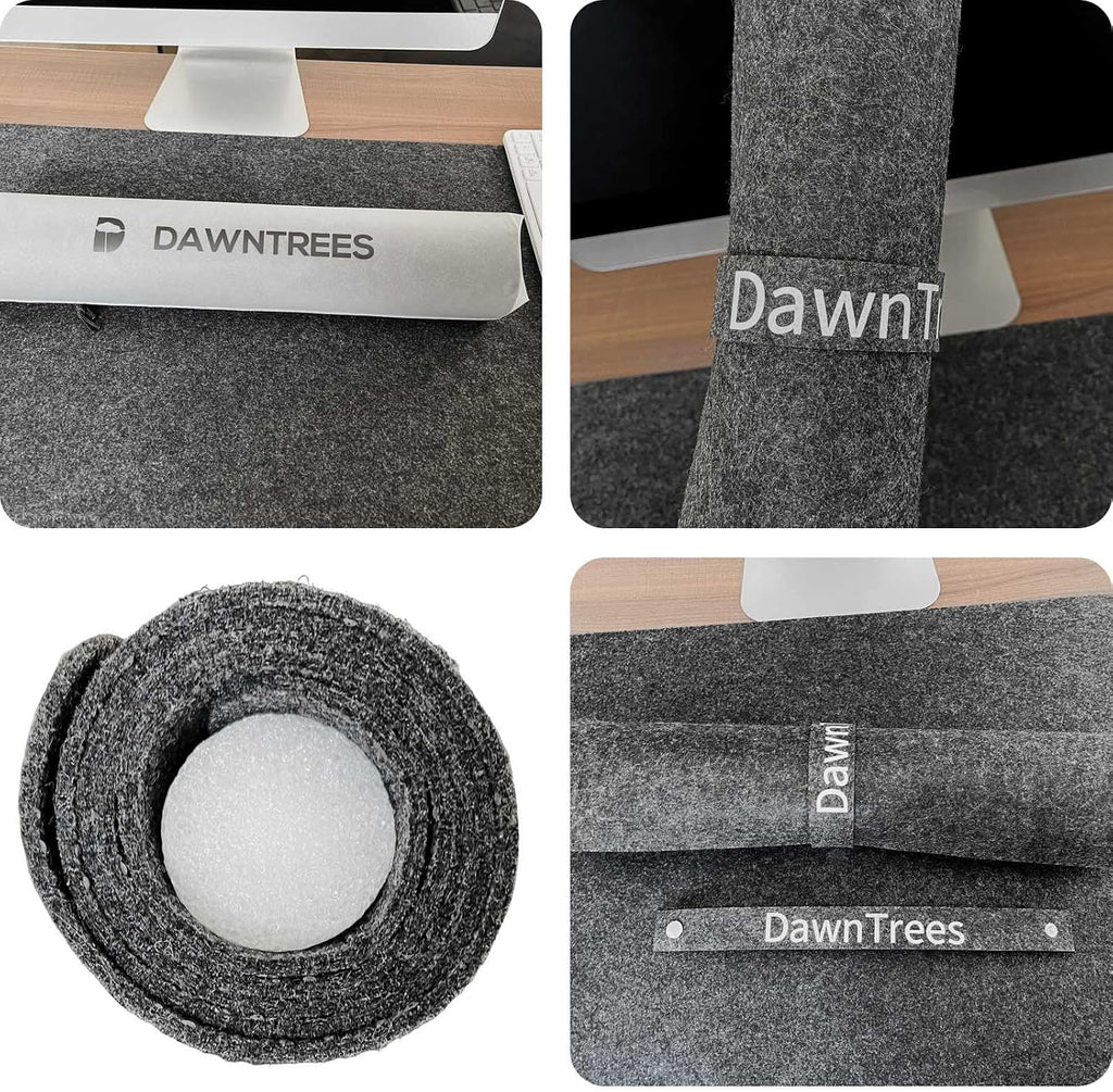 Felt Desk Mat, Computer Mat for Desk, Dark Gray (36x12Inches) | Non-Slip Large Felt Mouse Pad and Keyboard Mat, Felt Desk Pad for Office and Home, Desktop Protection - view 7