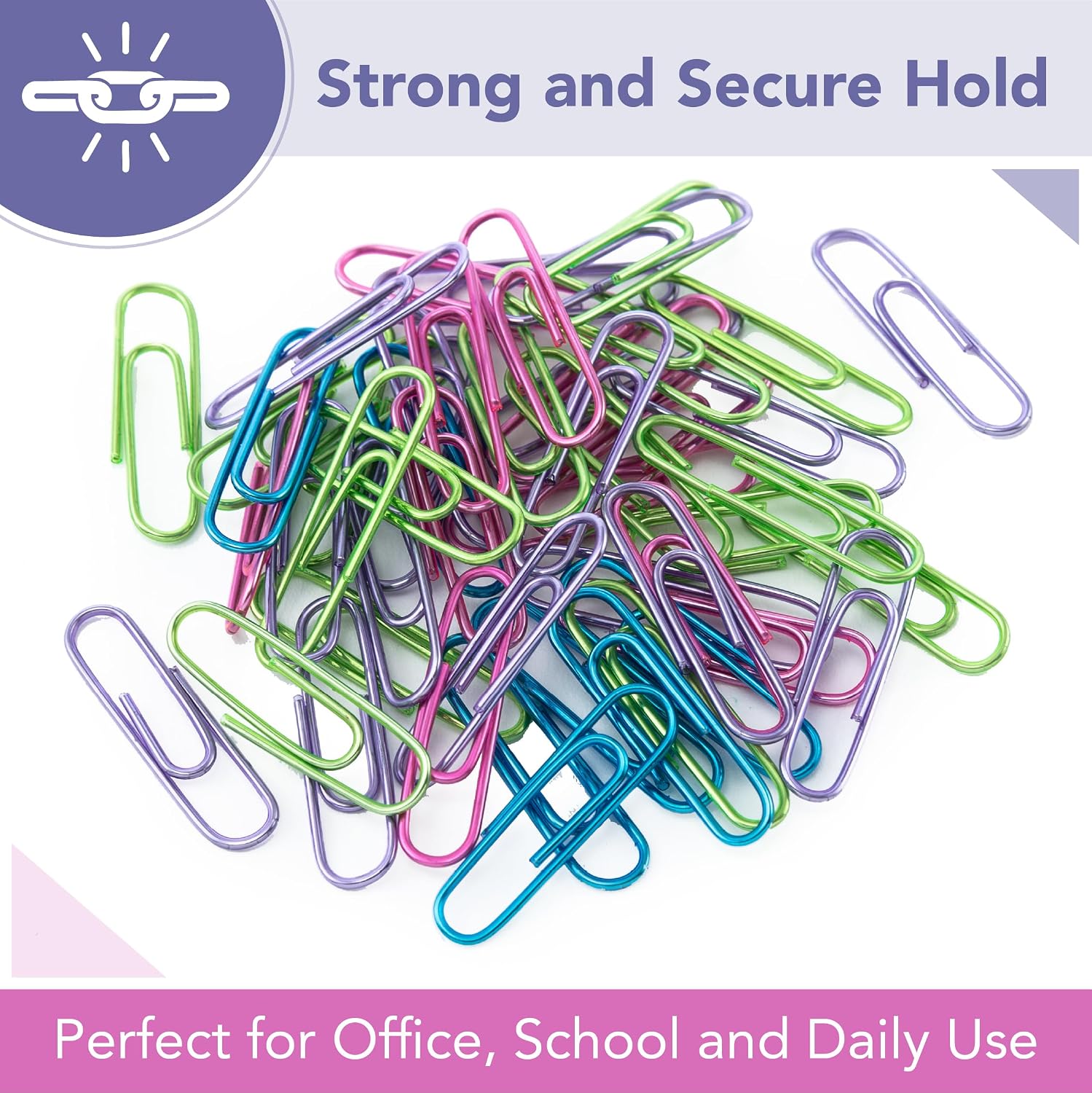 Magnetic Desk Toy With Colored and Silver Paper Clips (100 Pieces), Desk Toys, Desk Decor, Desk Accessories, Paperweight, Cute Office Supplies, Paper Clips Holder, Paper Clip Dispenser | Paperclip Holders for Desk, Paper Clip Dispenser, Paper Clips Holder - view 4