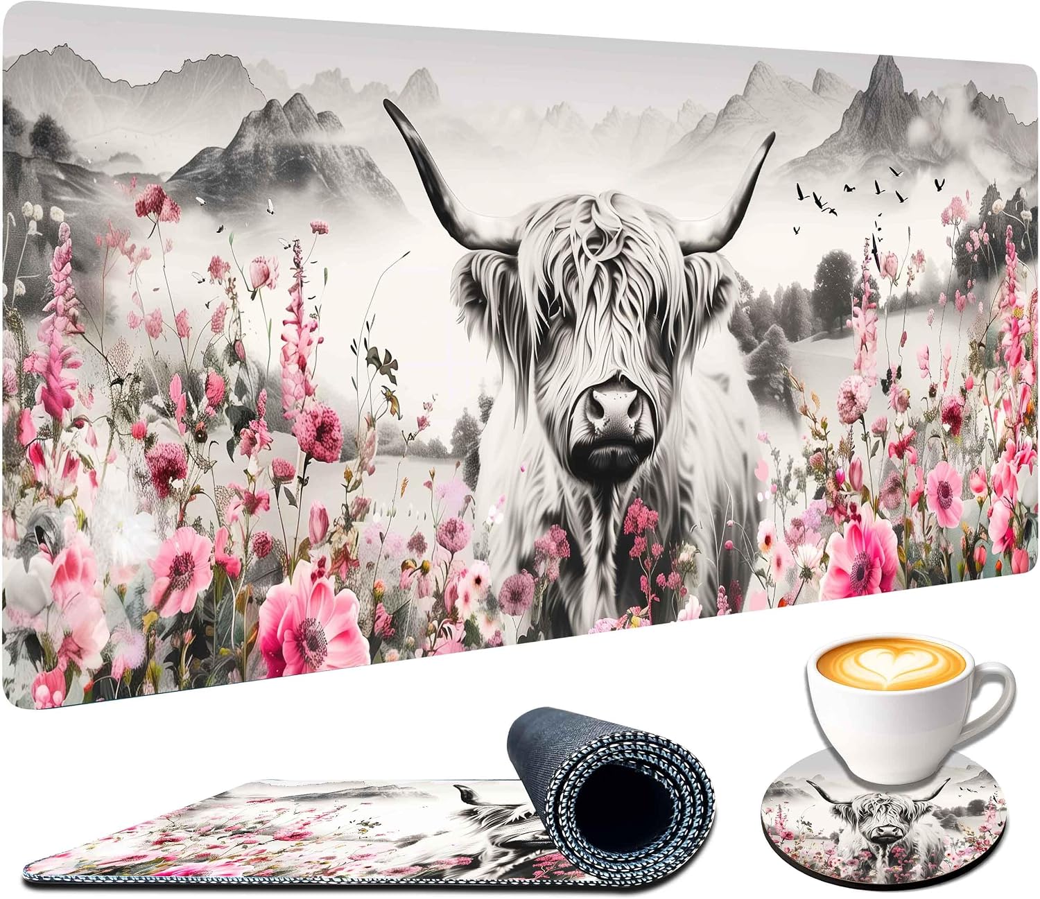 Extended Large Mouse Pad for Desk 35.4 X 15.7 Full Desk Mousepad for Keyboard and Mouse Mat Desktop Decor and Accessories XXL Mouse Pad for Home Office Mousepad Castle Night - view 4