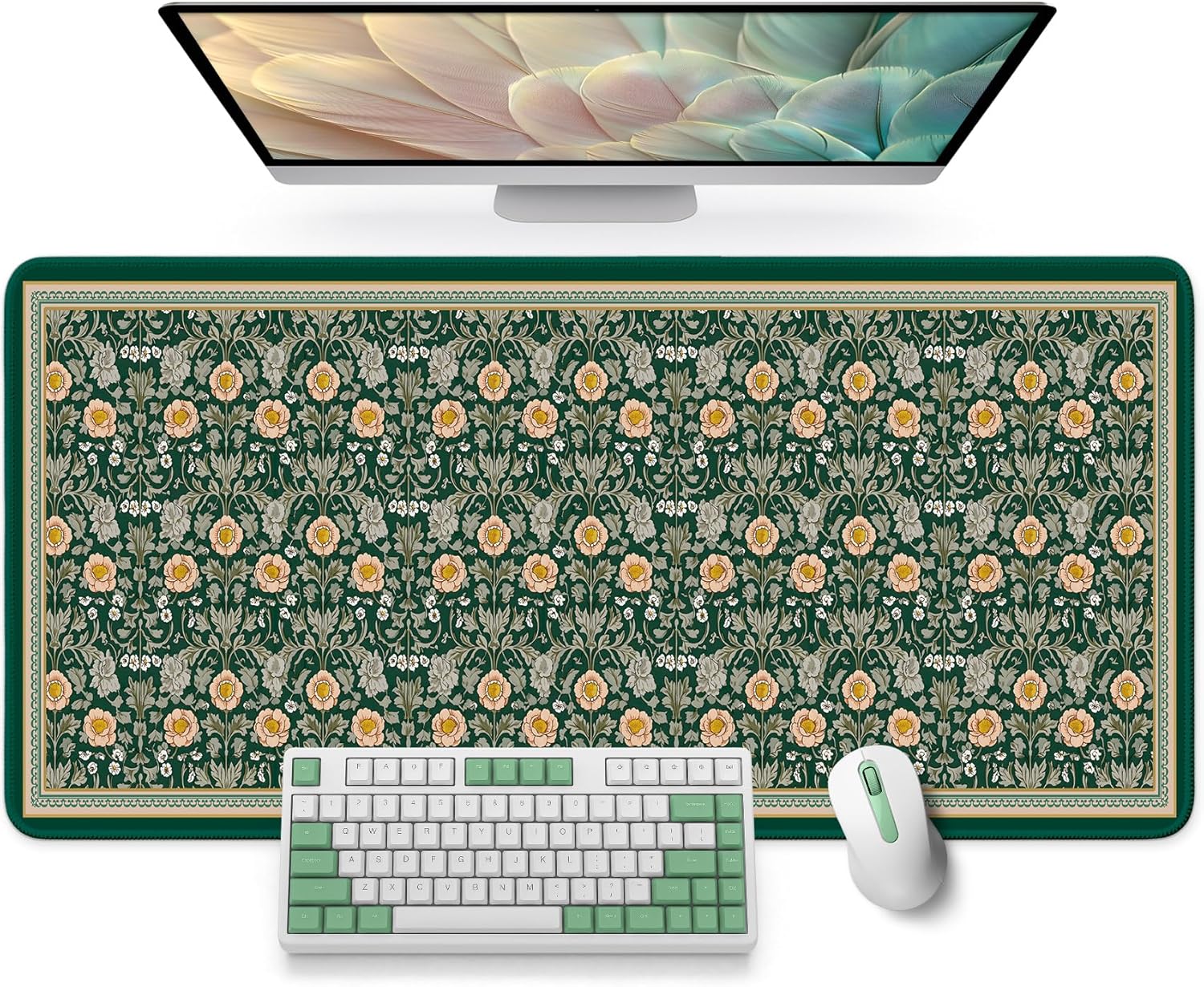 Large Desk Mat, Extended Mouse Pad for Desktop, 35.4" x 15.7" | Wildflowers Extended Desk Pad with Non-Slip Rubber Base and Smooth Surface for Work, Gaming, Office and Home - view 2