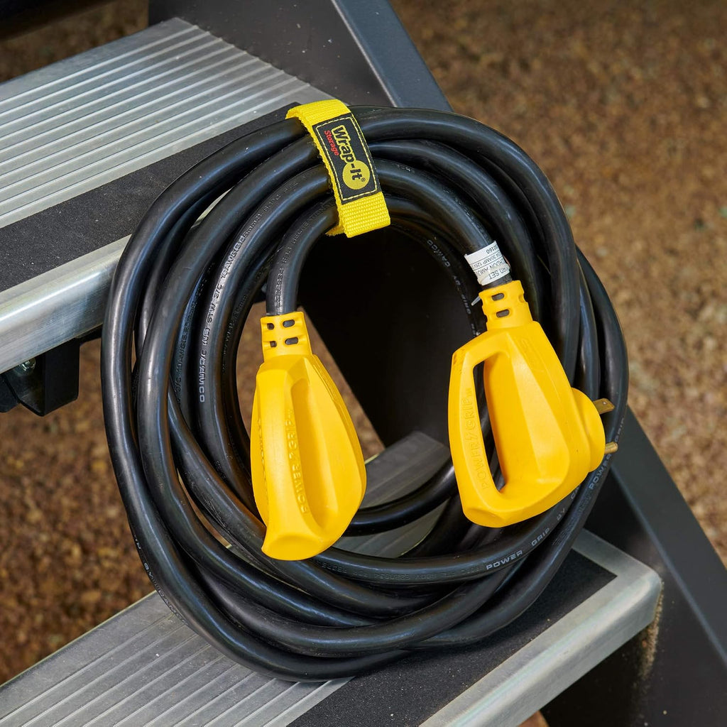 Quick-Straps - 12" (12 Pack) Yellow - Extension Cord Holder for RV and Boat Organizing | Extension Cord Holder for RV and Boat Organizing - view 7